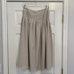 CO Collection Midi Pleated Gray Skirt Wool Blend Designer Fall-Winter 2020 Small